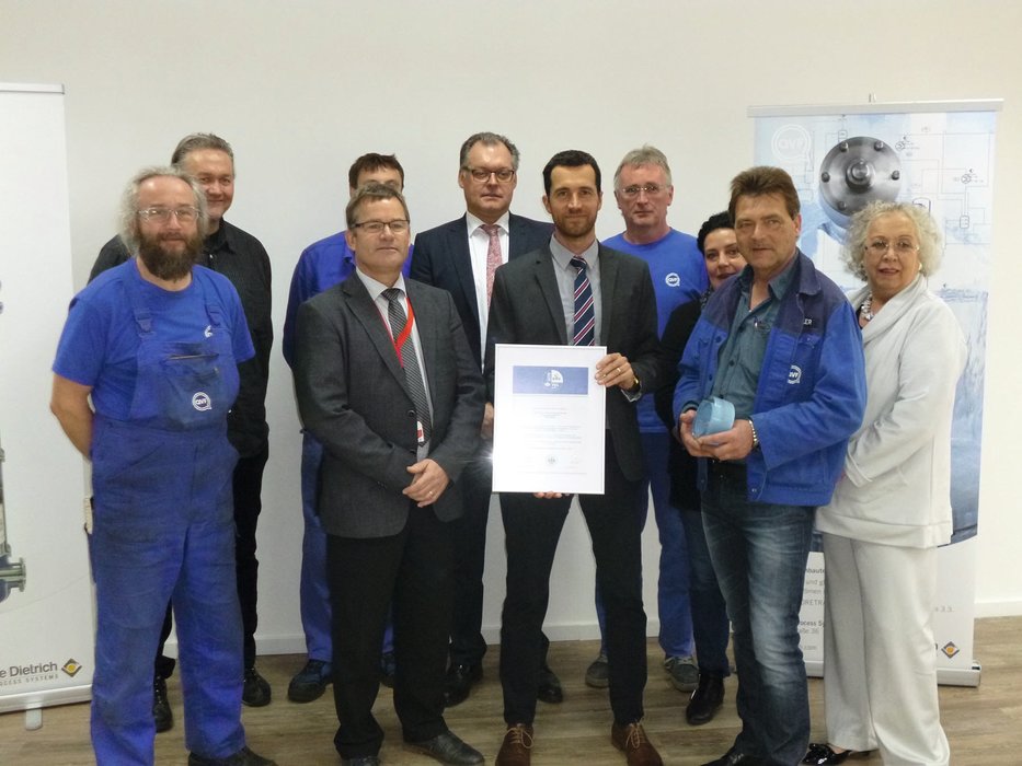 AMS certification awarded to competence center in Mainz for glass equipment and process systems